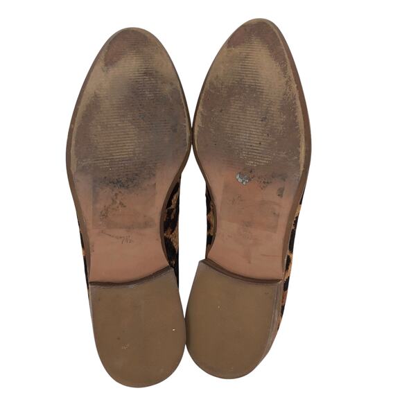 Madewell The Orson Loafers 7.5 Leopard Print Calf Hair Leather Slip On Shoes - Picture 7 of 12